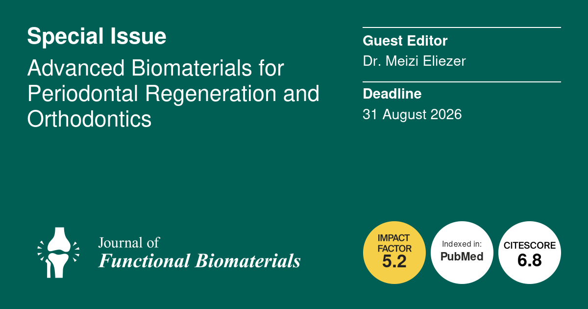 Dr Meizi Eliezer Appointed Guest Editor for JFB Special Issue on Advanced Biomaterials